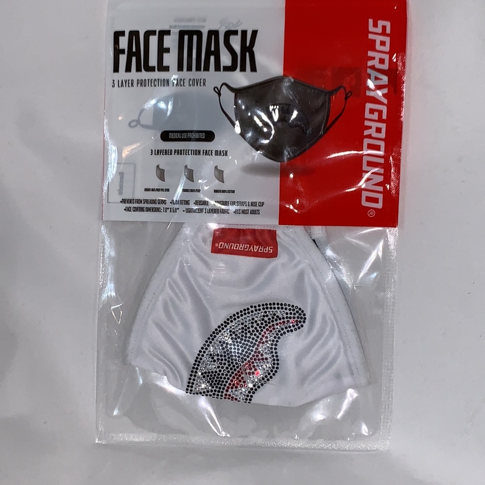 Spray-ground bling mask White